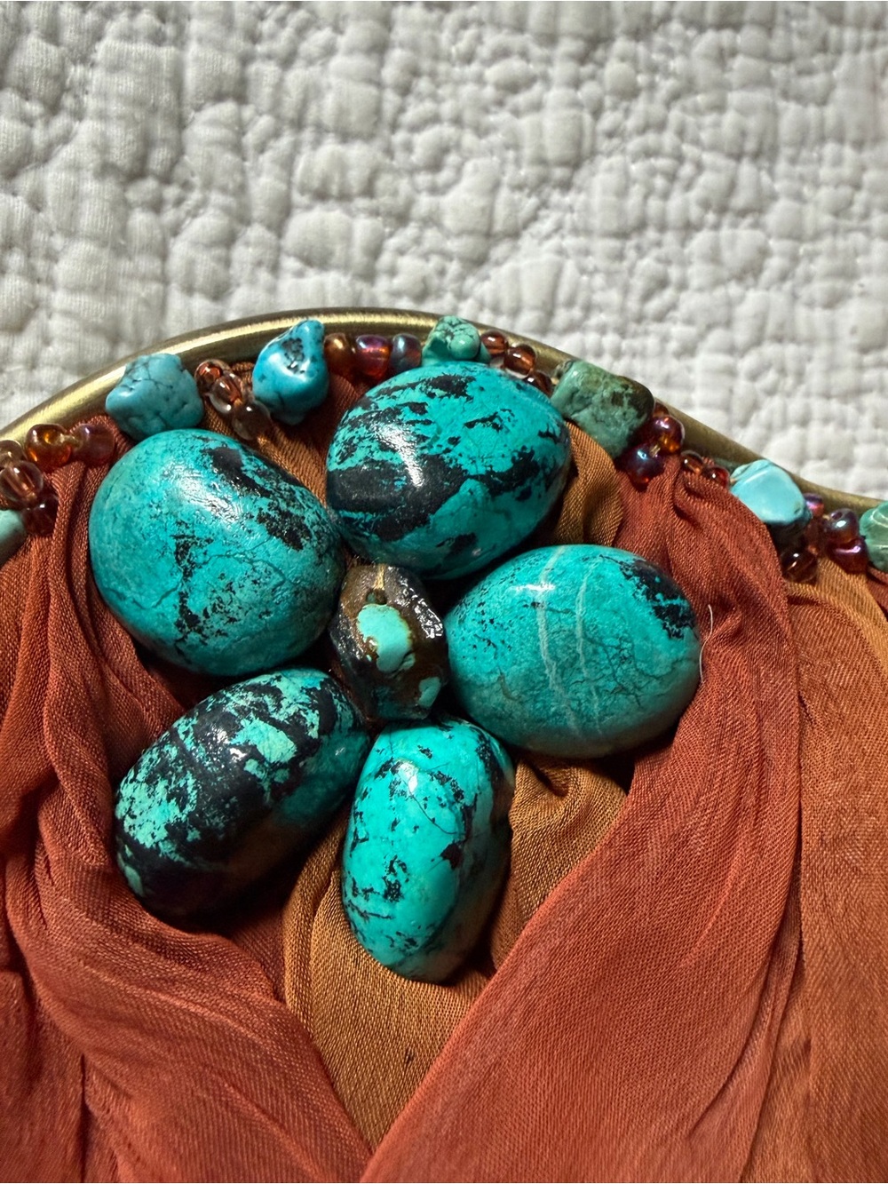 Mary Frances Multicolor Ruffled Crossbody with Turquoise Bead Accents - Picture 7 of 11